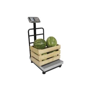 Báscula Rhino BP-500 de 500 kg pesando cajas con sandías