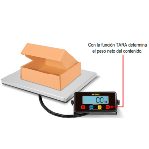 Báscula contadora Rhino BAPAQUE-100 con doble pantalla y estructura de acero inoxidable