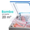 Empacadora al vacío EVAC-20 lista para sellar productos