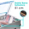 Doble barra de sellado de 51 cm en la EVAC-20P