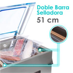 Doble barra de sellado de 51 cm en la EVAC-20P