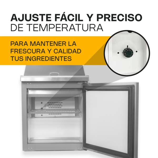 Mesa Refrigerada De Preparación 6.9 Pies Rhino MERSAL-27 - Imagen 3