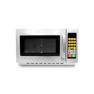 Vista frontal del horno RHINO HOMIC-12D con puerta cerrada en acero inoxidable
