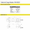 Especificaciones técnicas y dimensiones de celda de carga Rhino RH-65023 de 2 toneladas