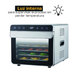 Luz interna del Rhino DESALI-6 para supervisar el secado sin abrir la puerta