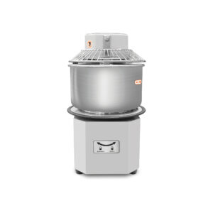 Vista frontal de amasadora Rhino AMASA-20PRO con tazón de 20 litros