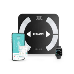 Báscula inteligente Rhino BABAIN-180NG de 180 kg con app Fitdays y Bluetooth
