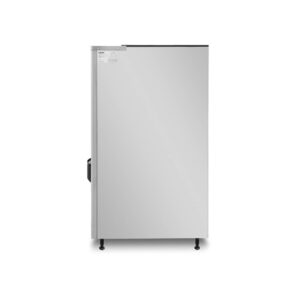 Vista posterior de dispensador Rhino DISHI-60 con gabinete de acero inoxidable