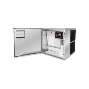Interior de fábrica de hielo RHINO FAHIEL-160 con panel digital y sistema de producción