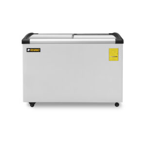 Congelador tapa de cristal curvo RHINO CONGECRI-10C de 9.2 pies cúbicos vista frontal