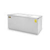 Congelador tapa de cristal plano RHINO CONGECRI-12P de 12 pies cúbicos vista frontal lateral
