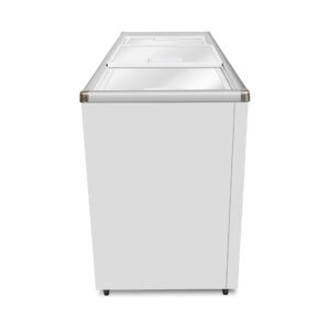 Vista lateral de congelador tapa de cristal plano RHINO CONGECRI-12P