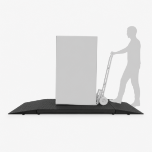 Rampa para báscula de plataforma Rhino con superficie antiderrapante y carrito de carga