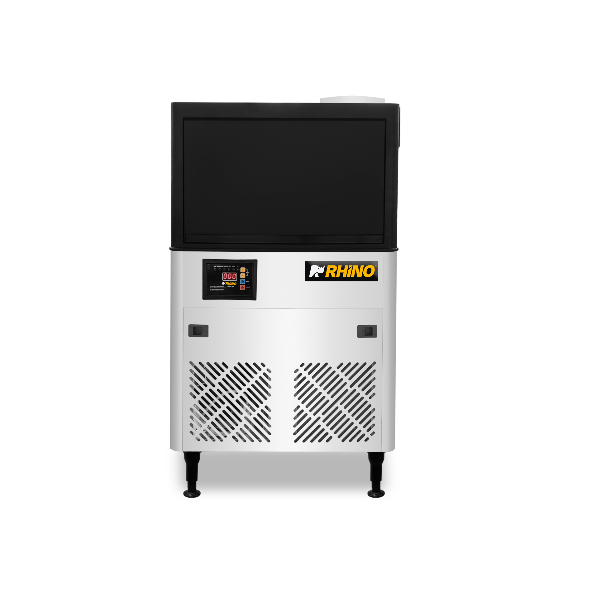 Fábrica de hielo en cubo RHINO FAHIEL-40 vista frontal con tapa cerrada