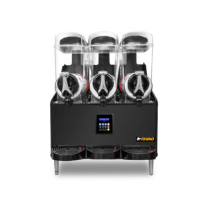 Vista frontal de máquina granizadora premium 36 litros Rhino MAGRA-3TX