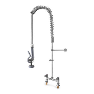 Llave de prelavado Rhino MAPREC-M2S con dos llaves separadas y manguera flexible