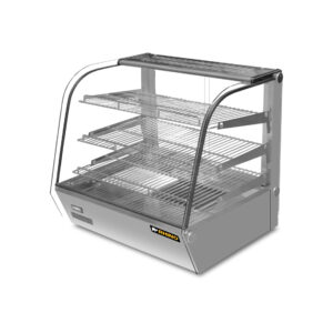 Vitrina exhibidora caliente Rhino VICAMO-160L con tres parrillas interiores