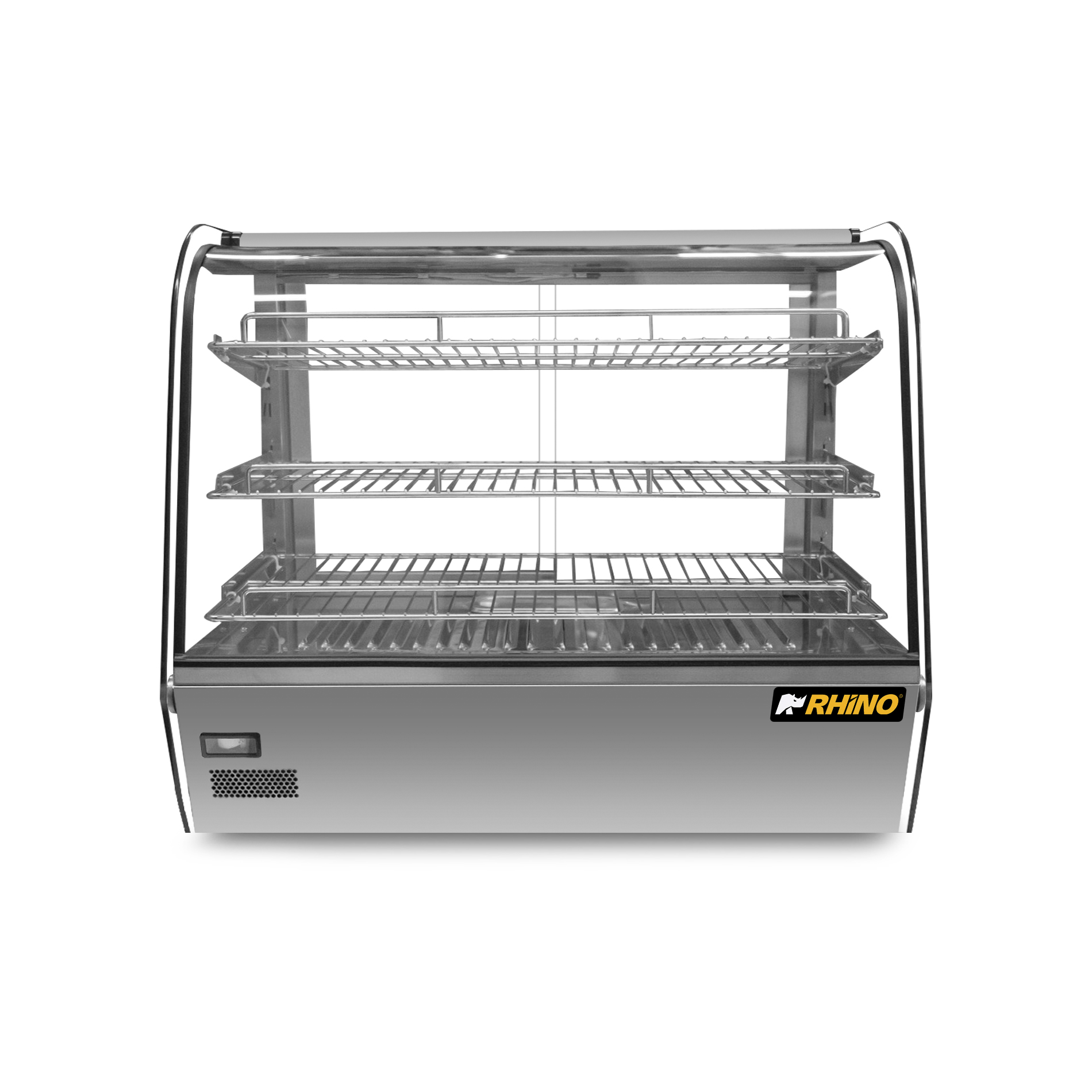 Vitrina caliente de mostrador Rhino VICAMO-160L vista frontal