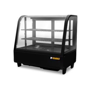 Vitrina refrigerada de mostrador Rhino VIREMO-100 vista en ángulo