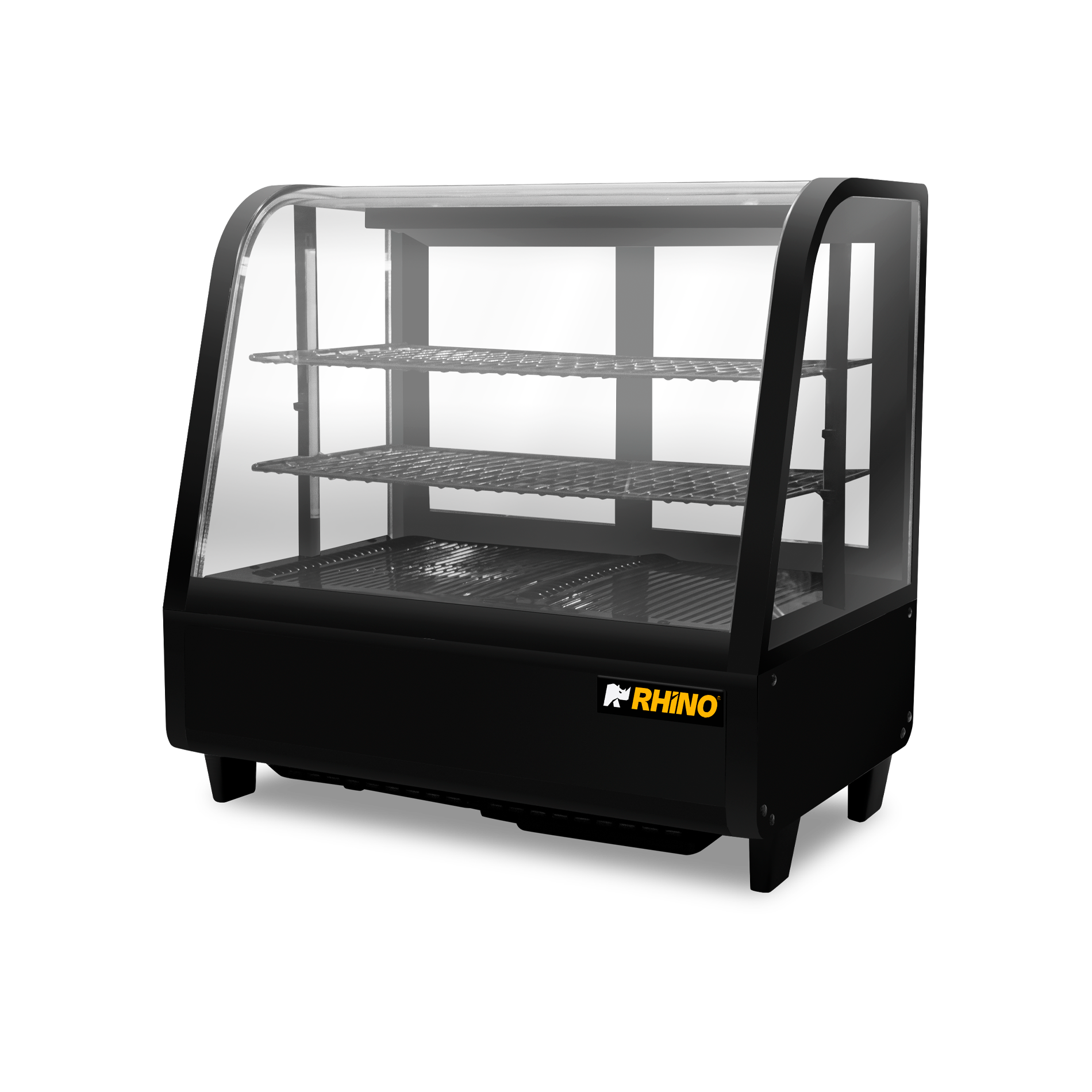 Vitrina refrigerada de mostrador Rhino VIREMO-100 vista en ángulo