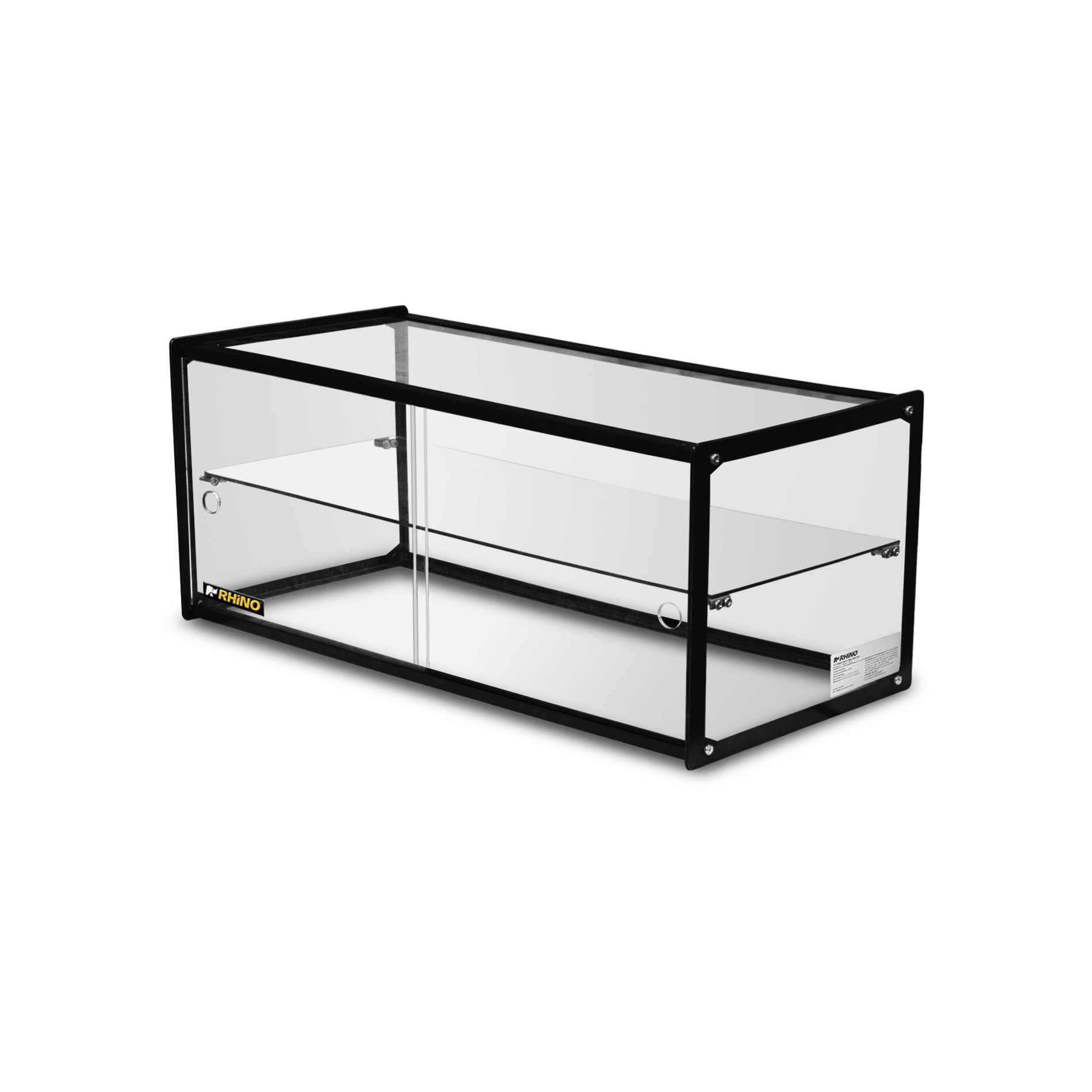 Vitrina neutra recta Rhino VITNEU-90R de 90 litros vista en perspectiva