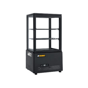 Vitrina refrigerada vertical panorámica Rhino VIVEPA-2 de 60 litros