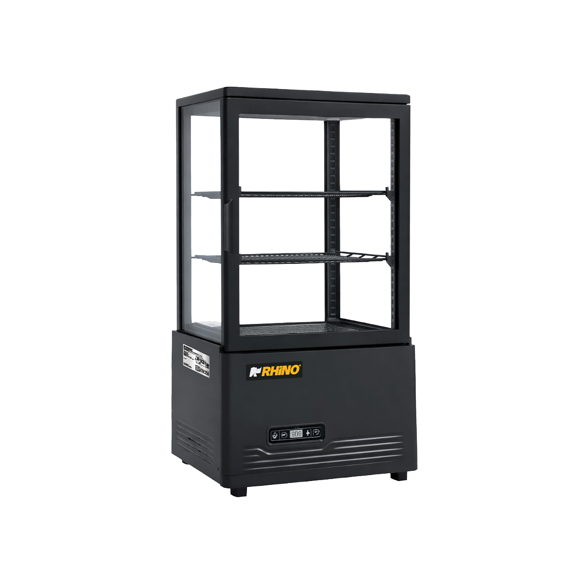 Vitrina refrigerada vertical panorámica Rhino VIVEPA-2 de 60 litros