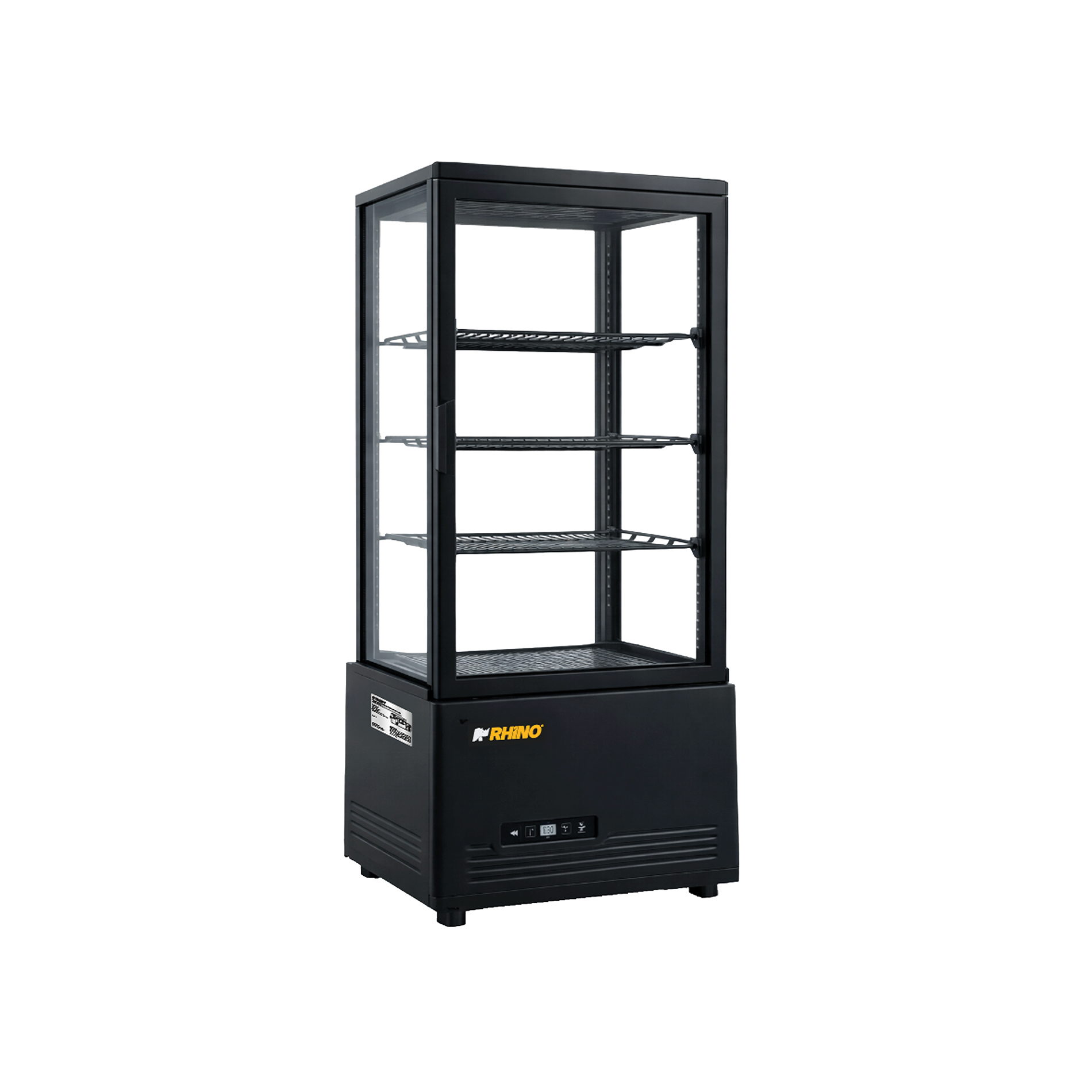 Vitrina refrigerada panorámica Rhino VIVEPA-3 de 80 litros